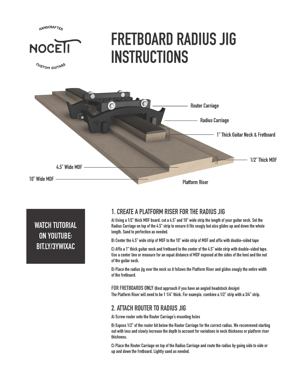 Guitar Fretboard Radius Jig