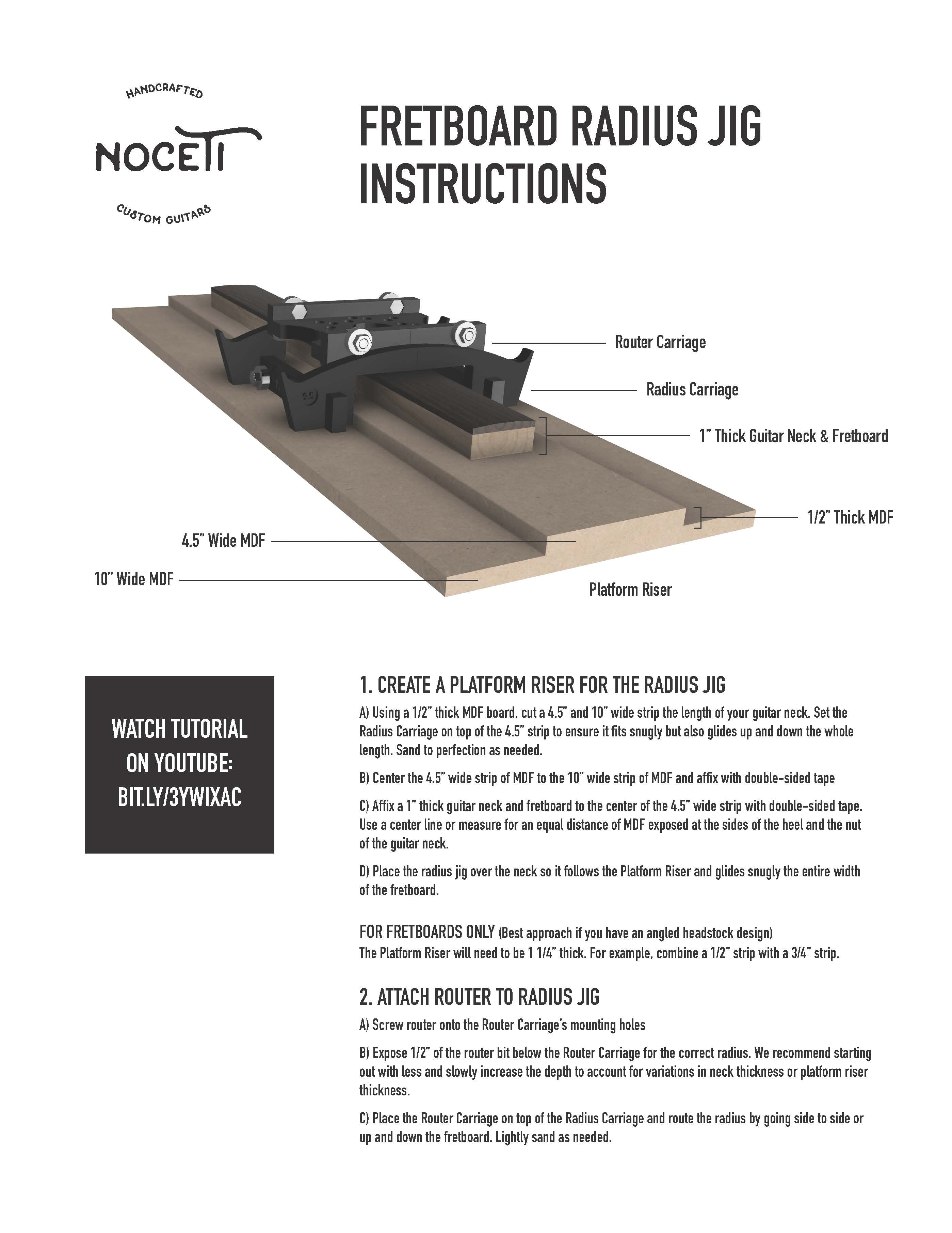 Guitar Fretboard Radius Jig
